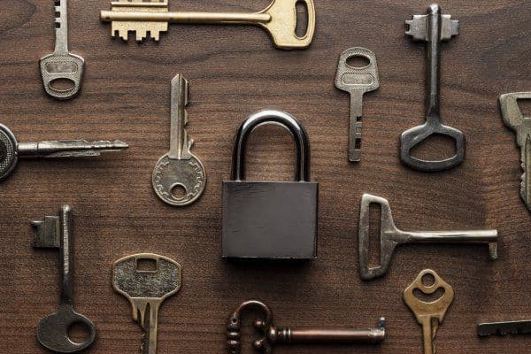 Various locks and security hardware